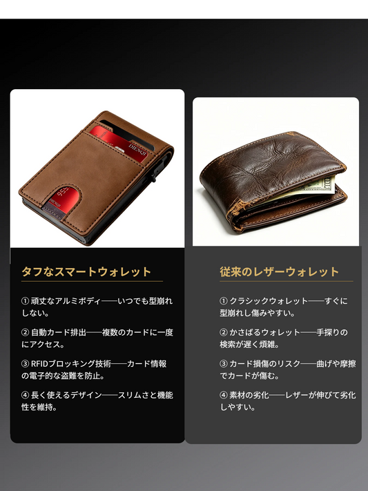 【厚さ13mm】薄型スマートウォレット カード13枚+お札収納