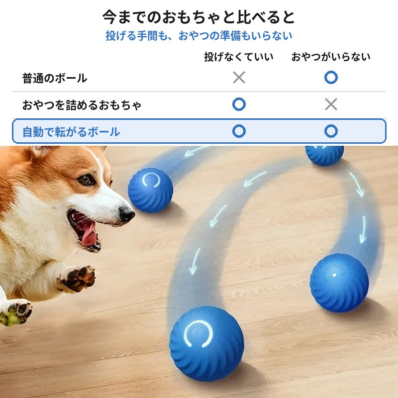 【予測できない動き】自動で転がる犬用おもちゃボール Type-C充電